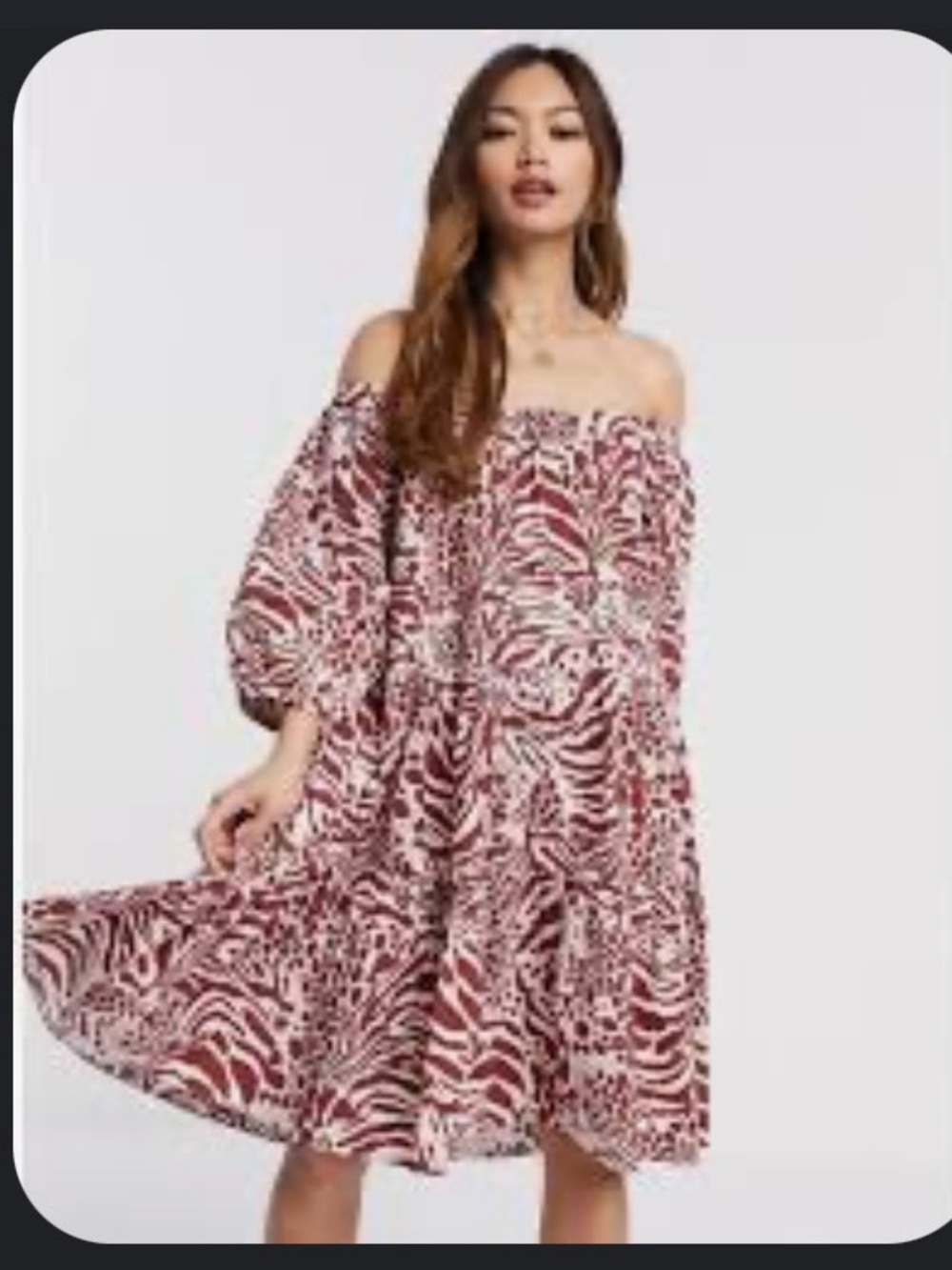 Mango off shoulder mini dress